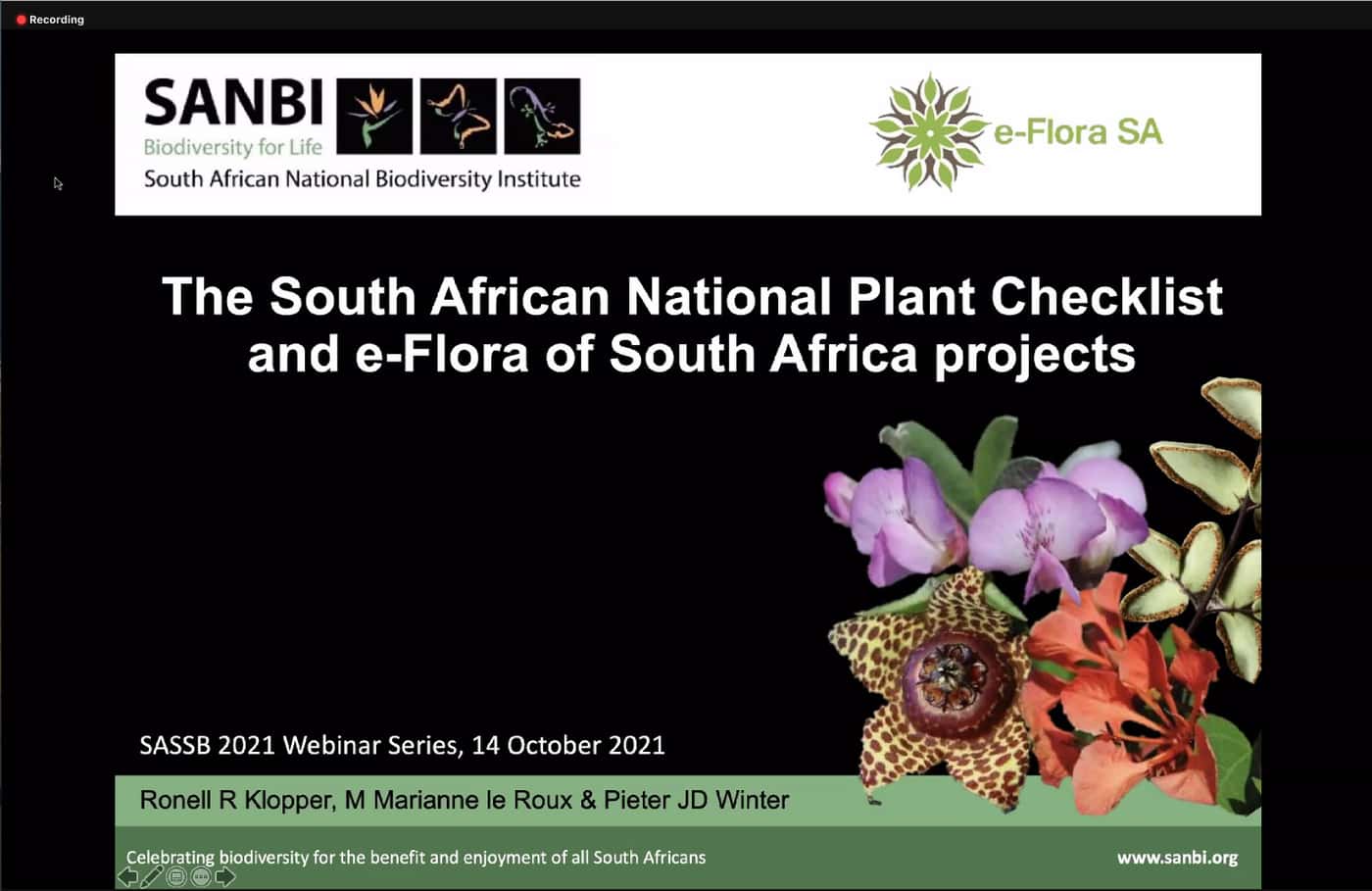 Liberating taxonomic data from literature under the spotlight SASSB Seminar