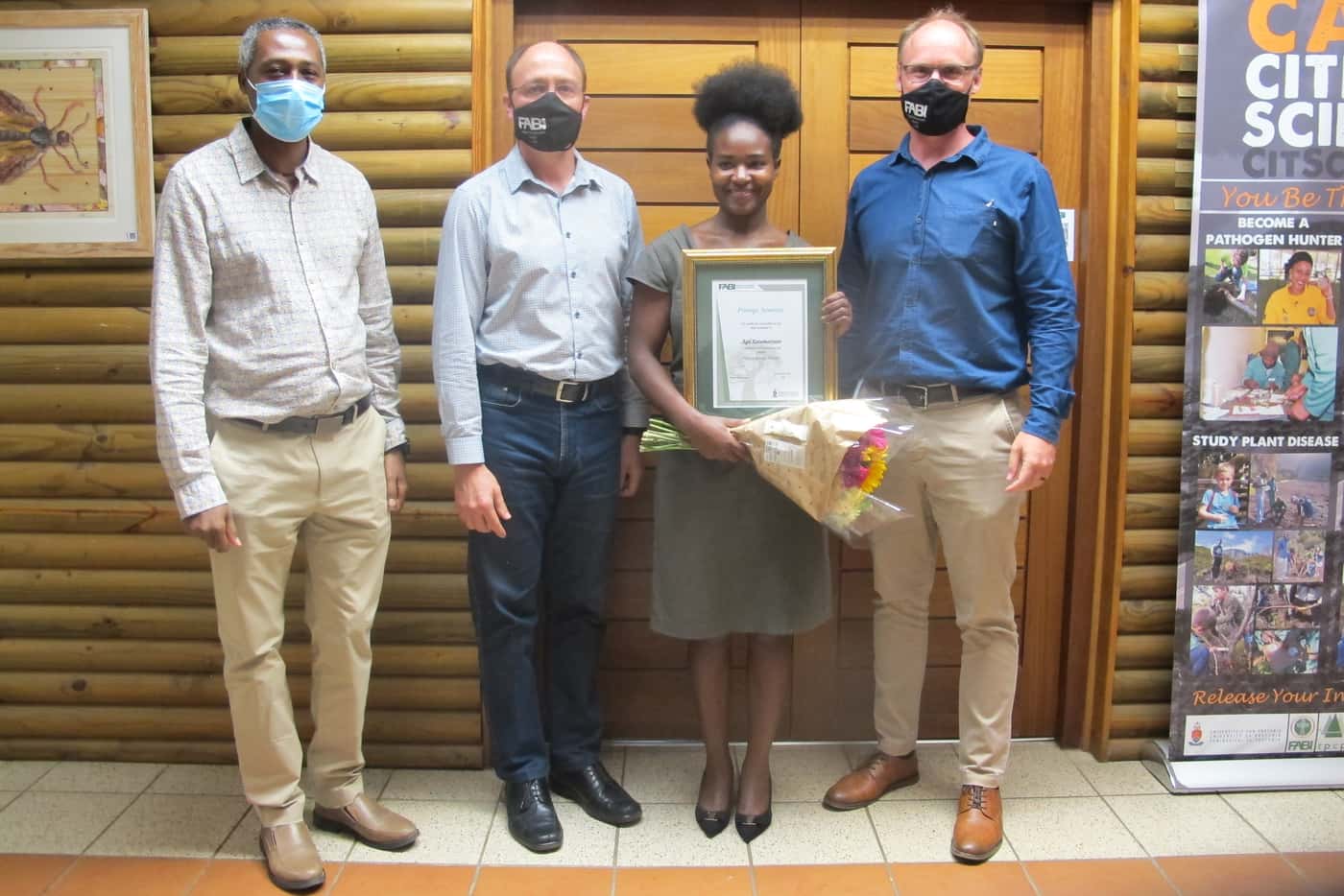 A double celebration for Agil as she completes her PhD