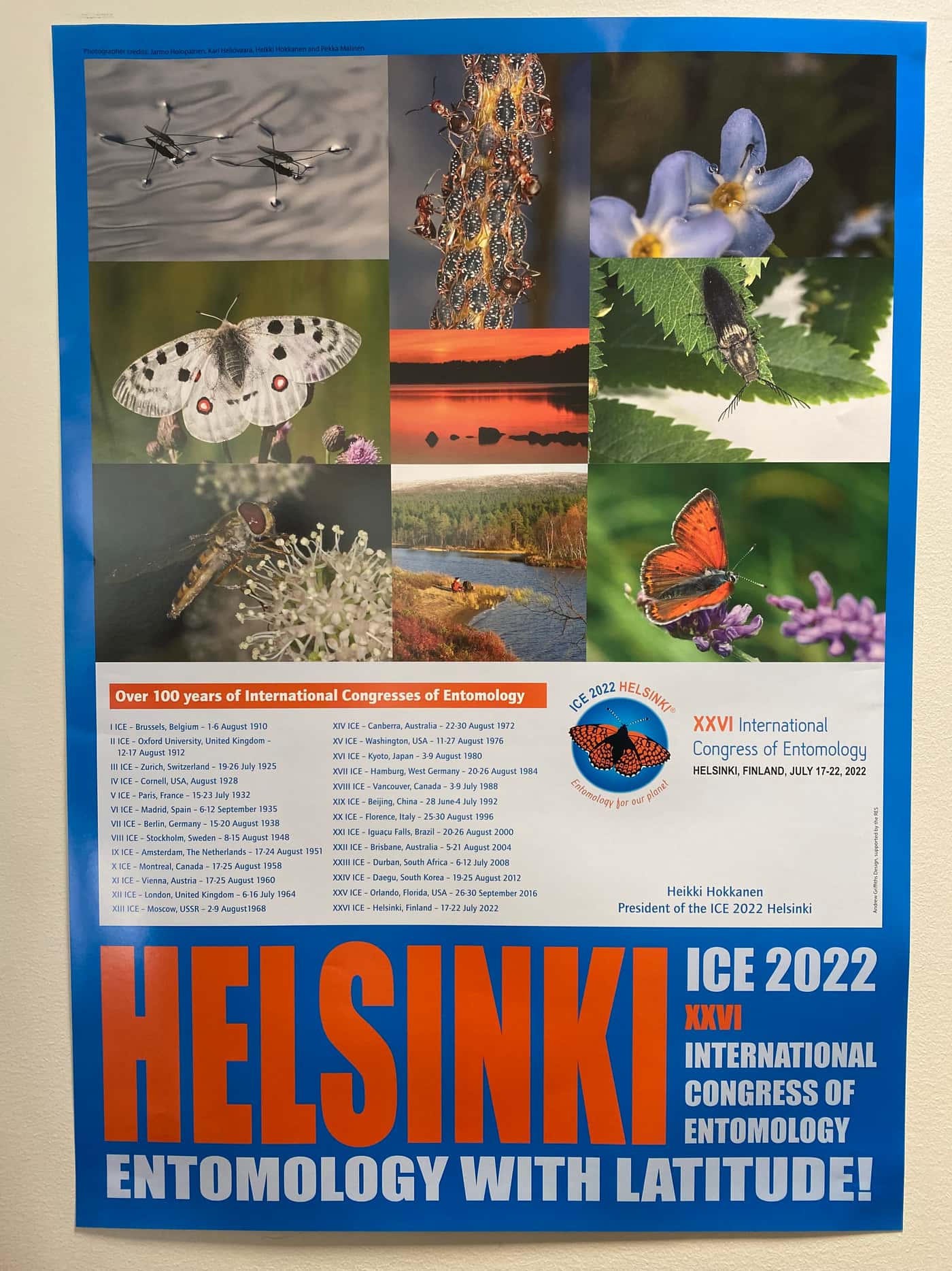 FABIans attend the XXVI International Congress of Entomology in Helsinki