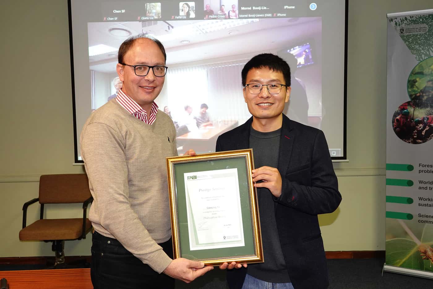 GuoQing's PhD marks 20 years of research collaboration with China