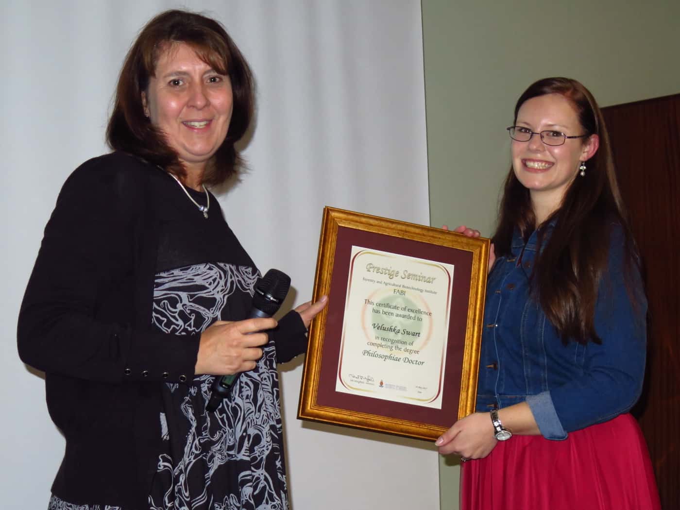 FABIans celebrate Velushka Swart’s prestige seminar