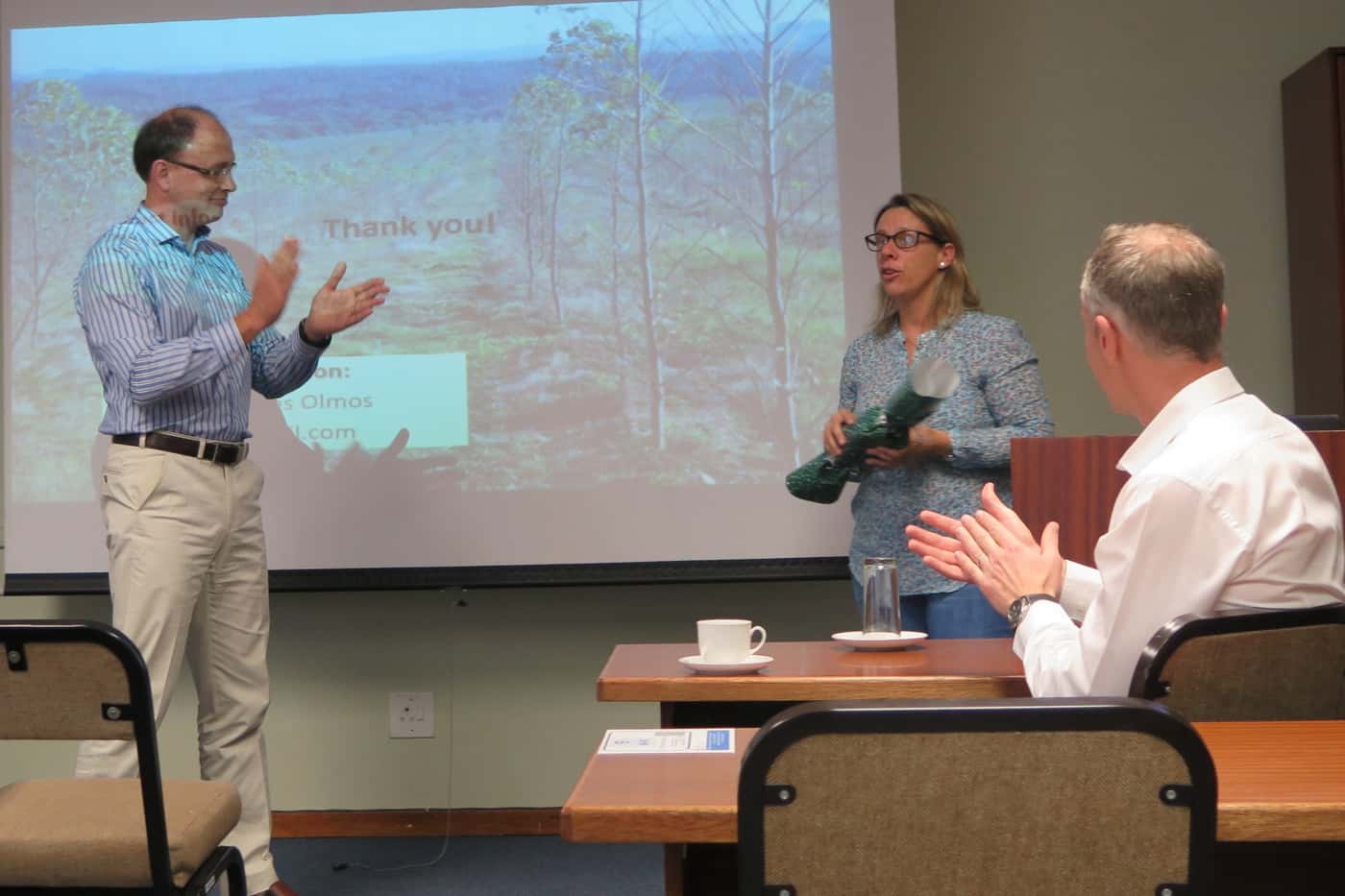 Professor Morales Olmos discusses the economic impact of disease to the forestry sector in Uruguay