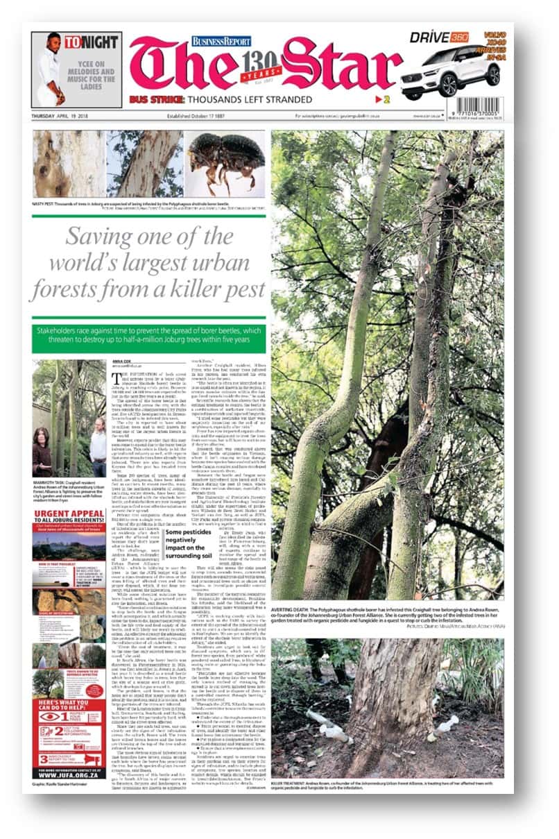 Shot Hole Borer invasion places FABI in the spotlight