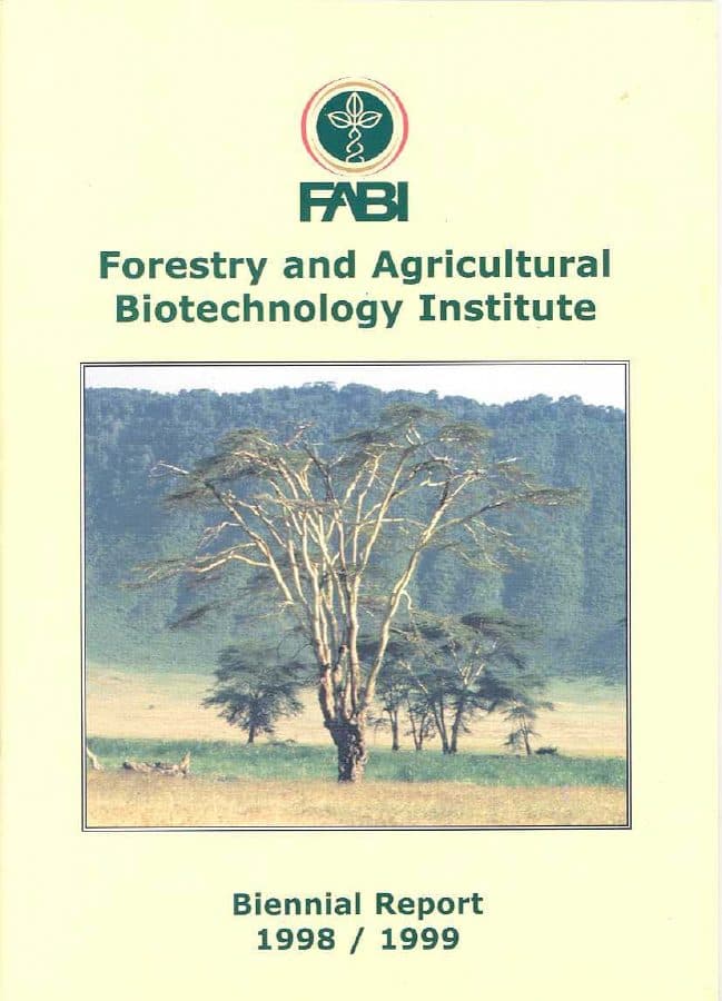 Cover of the FABI Biennial Report 1998–1999