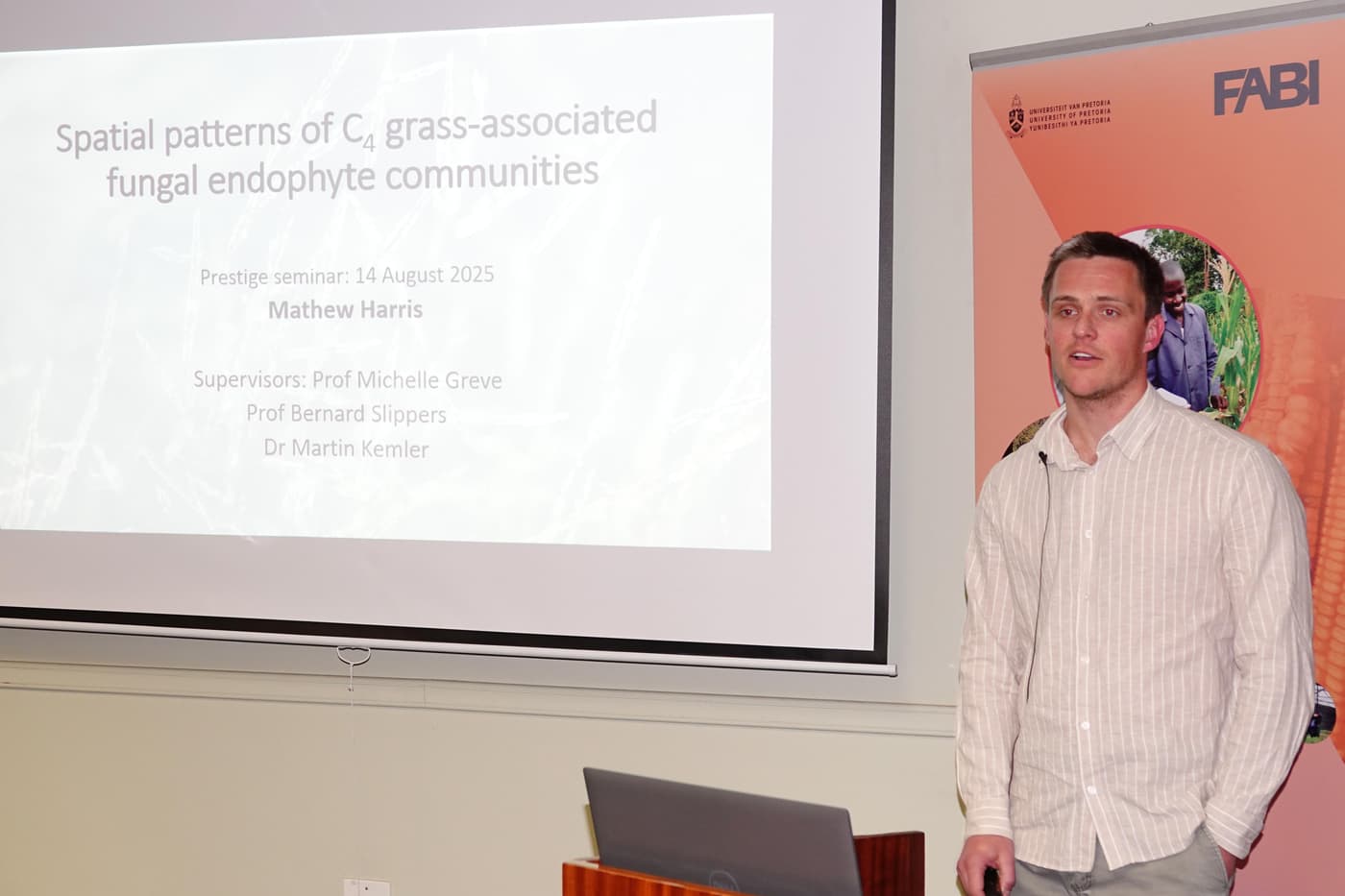 Mathew Harris celebrates the successful completion of his PhD
