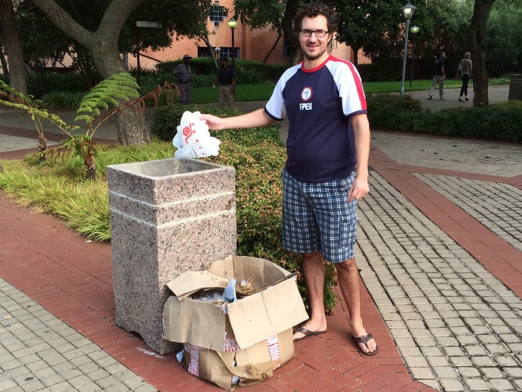 FABIans help to clean up the campus