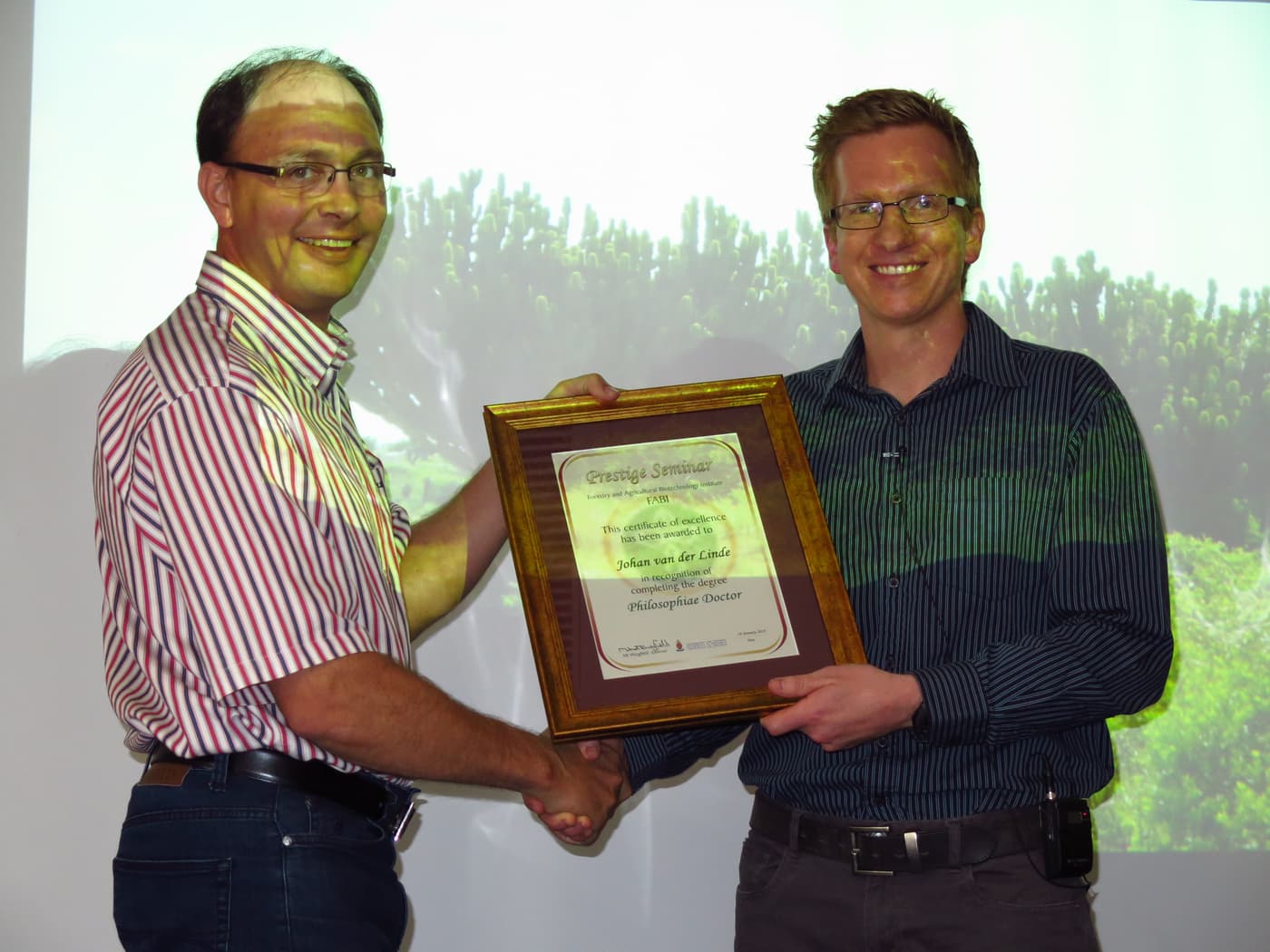 Second Ph.D. in one week at FABI