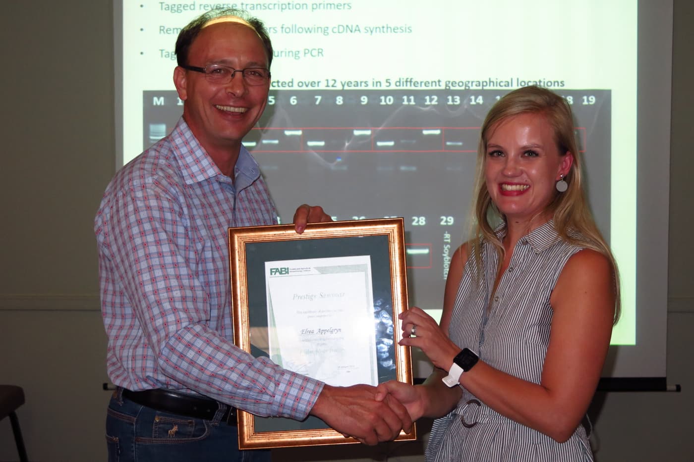 Elrea Strydom presents the first prestige seminar at FABI in 2019