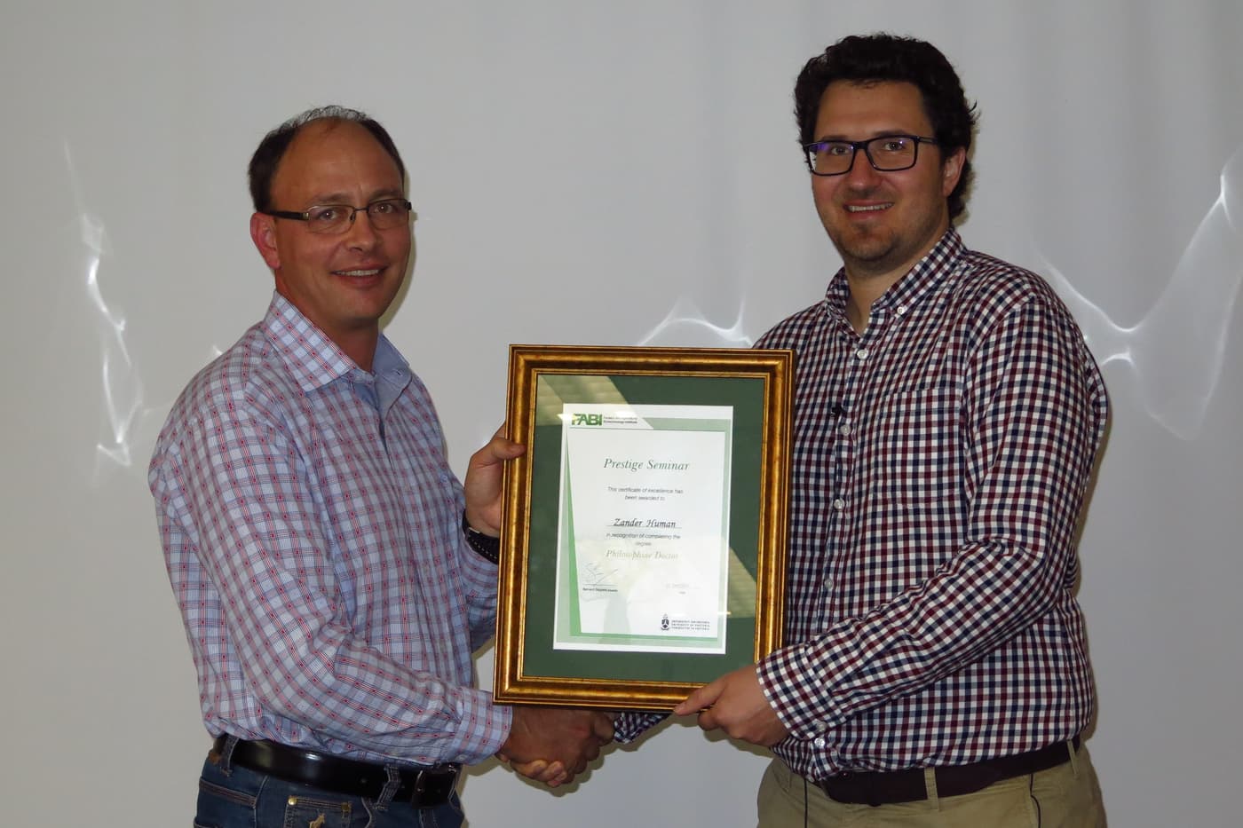 FABIans celebrate Zander Human’s prestige seminar