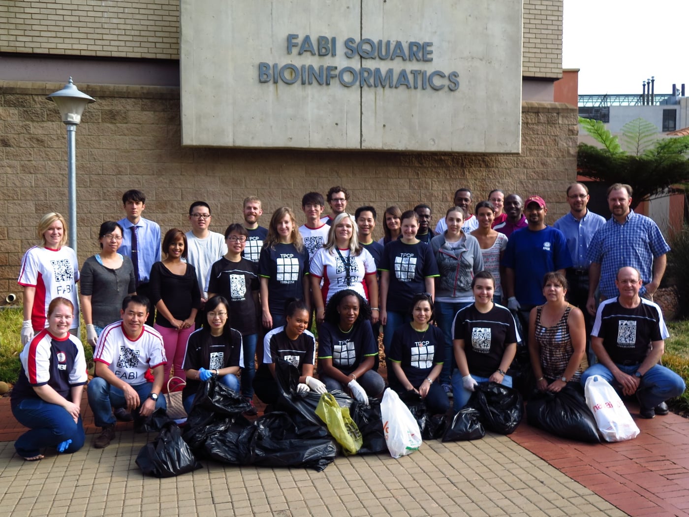 FABIans help to clean up the campus
