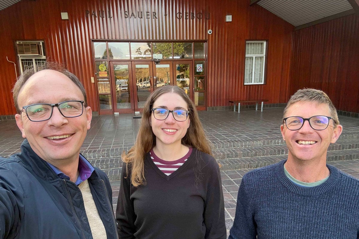 (L-R)Prof. Bernard Slippers, Anika Keuck and Prof. David Drew