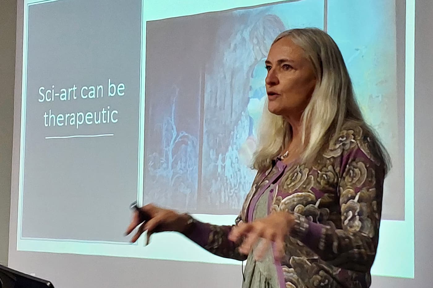 Professor Diana Six introduces SciArt at FABI’s MMM